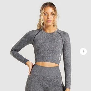 Gymshark Adapt Marl Seamless Long Sleeve Crop Top